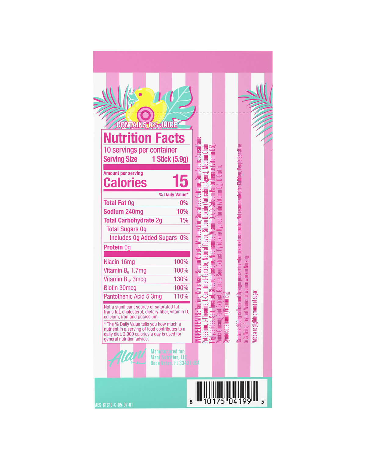 Alani Nu Energy Sticks - Cotton Candy D8 - image 3
