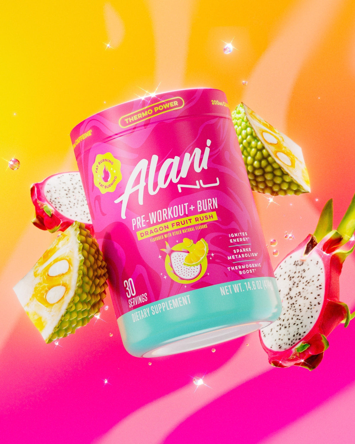 Alani Nu Pre-Workout+ Burn - Dragon Fruit Rush U5 - image 4