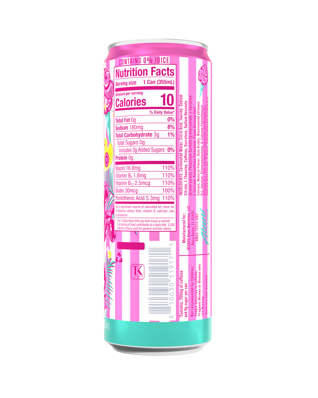 Alani Nu Energy Drink - Cotton Candy W3 - image 3