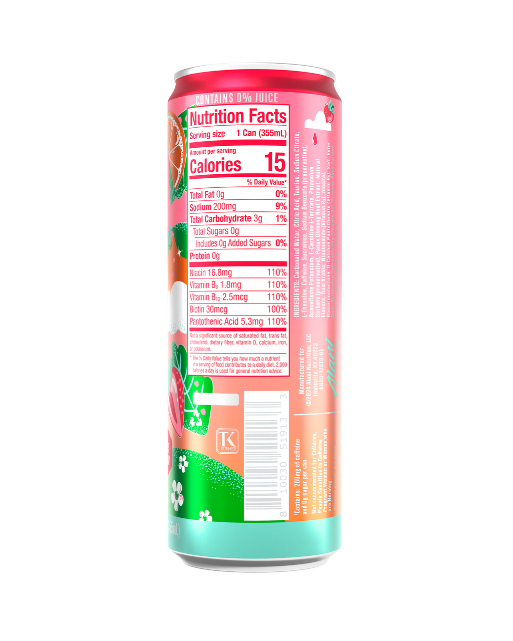 Alani Nu Energy Drink - Strawberry Sunrise F8 - image 3