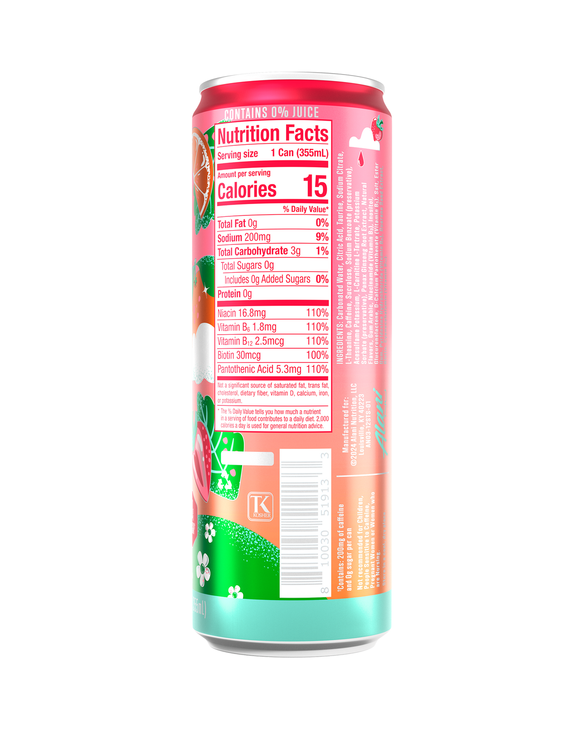 Alani Nu Energy Drink - Strawberry Sunrise F8 - image 3