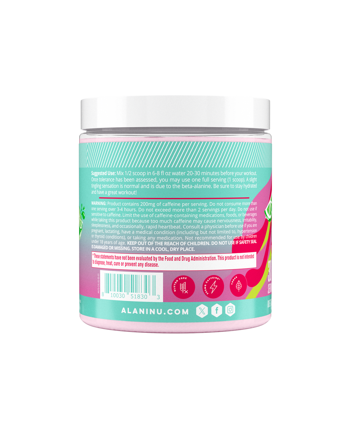 Alani Nu Pre-Workout - Cherry Twist D8 - image 3