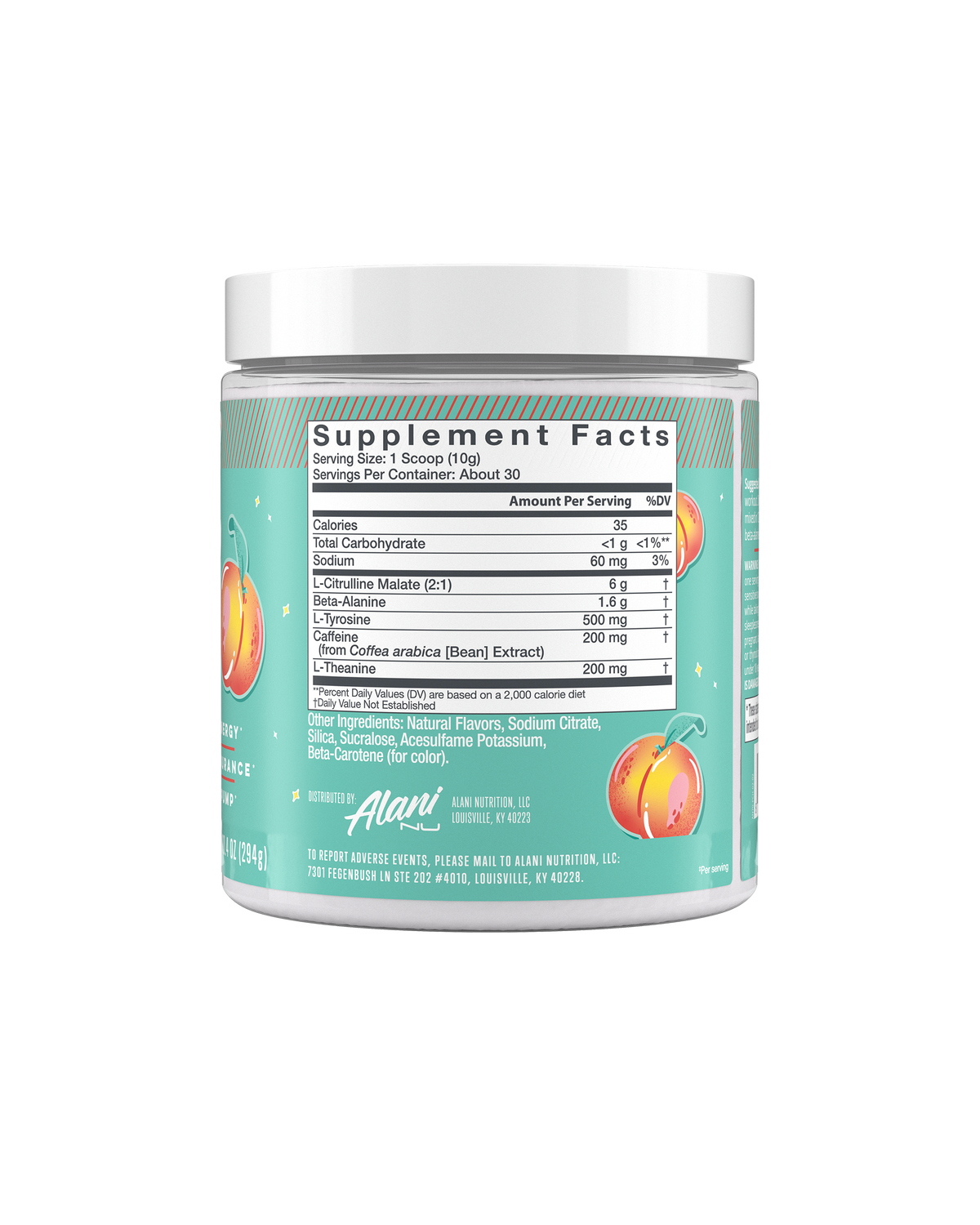 Alani Nu Pre-Workout - Juicy Peach N5 - image 2