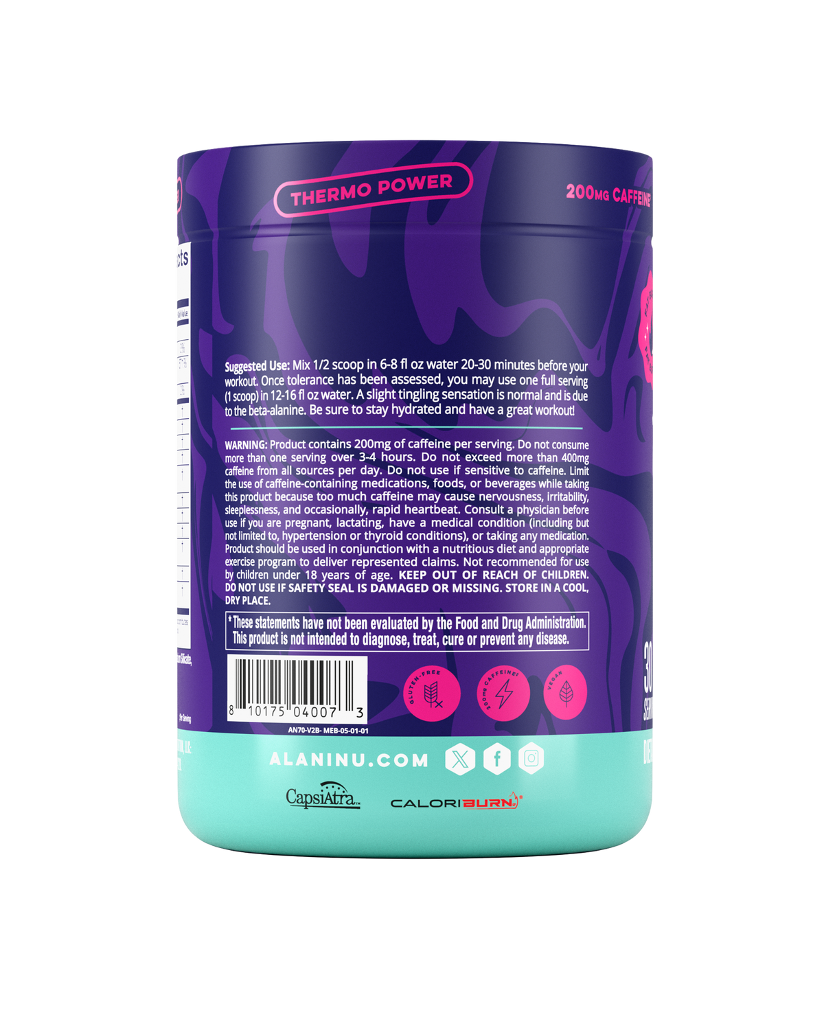 Alani Nu Pre-Workout+ Burn - Melonberry Blast Z3 - image 3