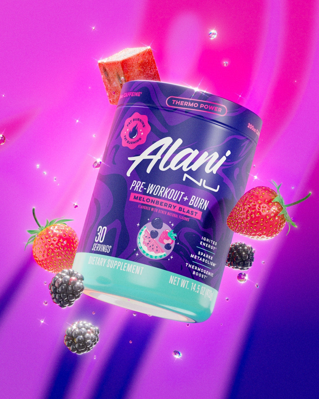 Alani Nu Pre-Workout+ Burn - Melonberry Blast Z3 - image 4