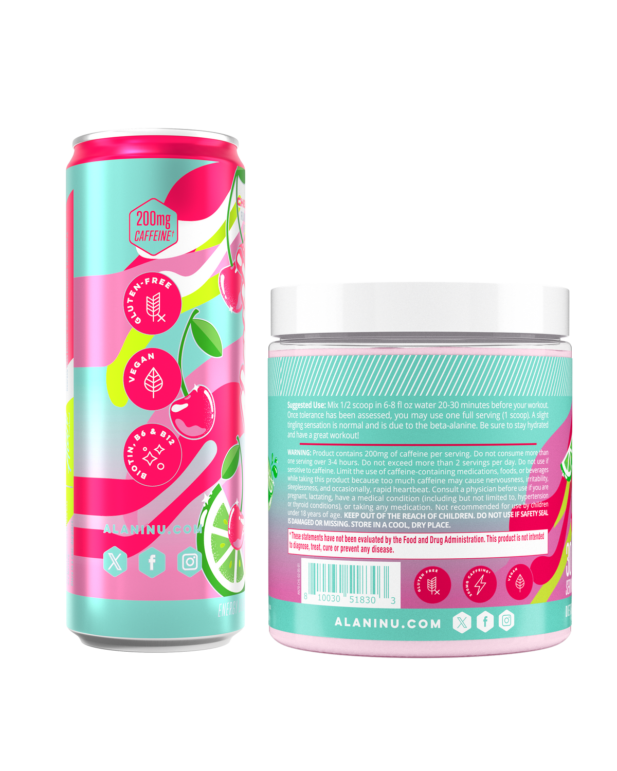 Alani Nu Energy Drink & Pre-Workout - Cherry Twist E8 - image 2