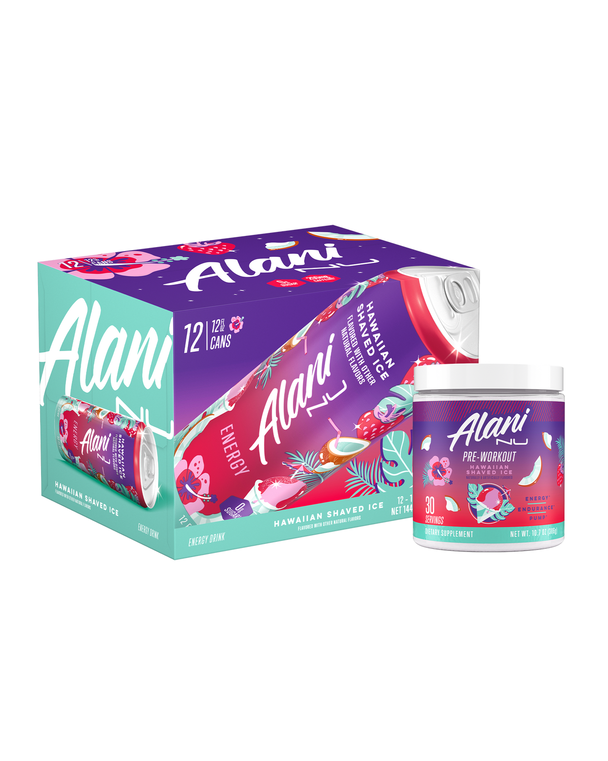 Alani Nu Energy Drink & Pre-Workout - Hawaiian Shaved Ice D5 - image 1