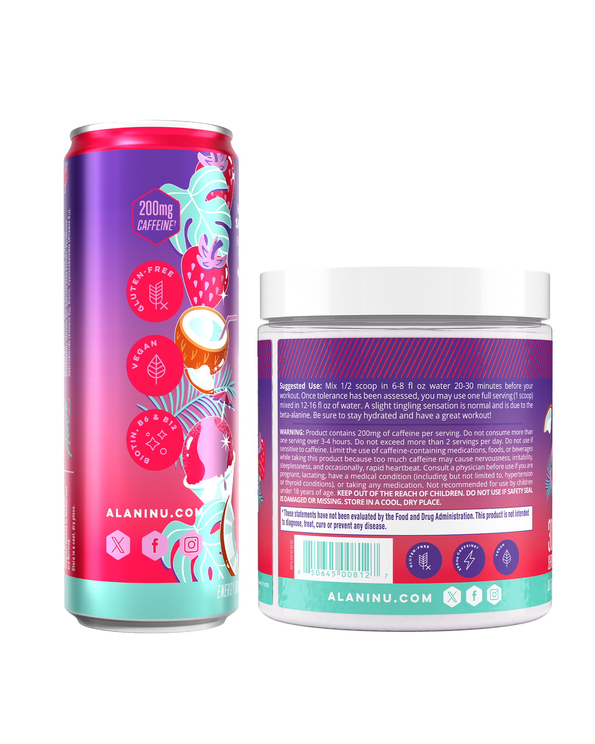 Alani Nu Energy Drink & Pre-Workout - Hawaiian Shaved Ice Q7 - image 2