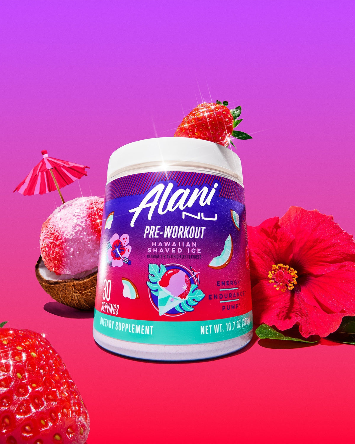 Alani Nu Energy Drink & Pre-Workout - Hawaiian Shaved Ice D5 - image 5