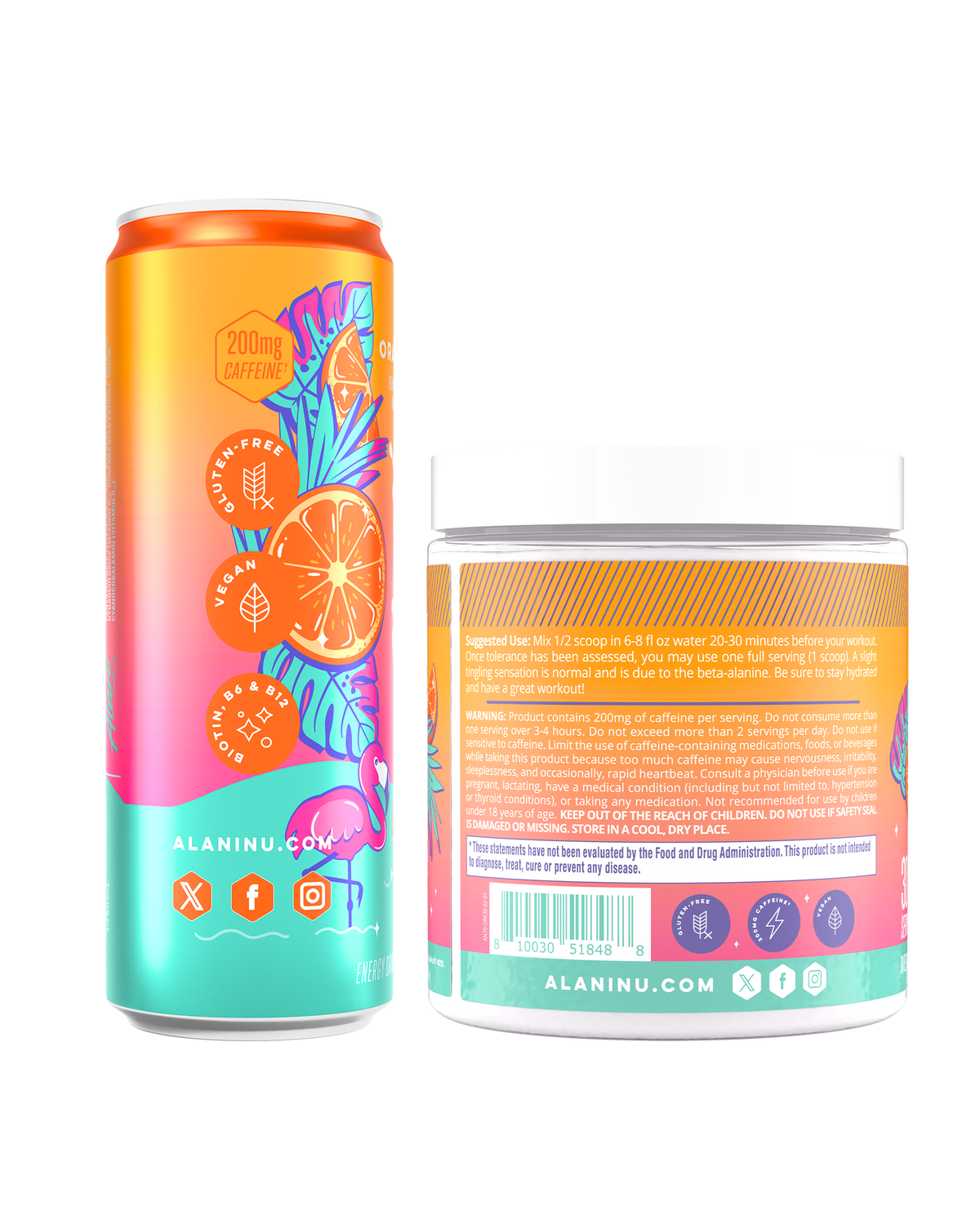 Alani Nu Energy Drink & Pre-Workout - Orange Kiss R9 - image 2