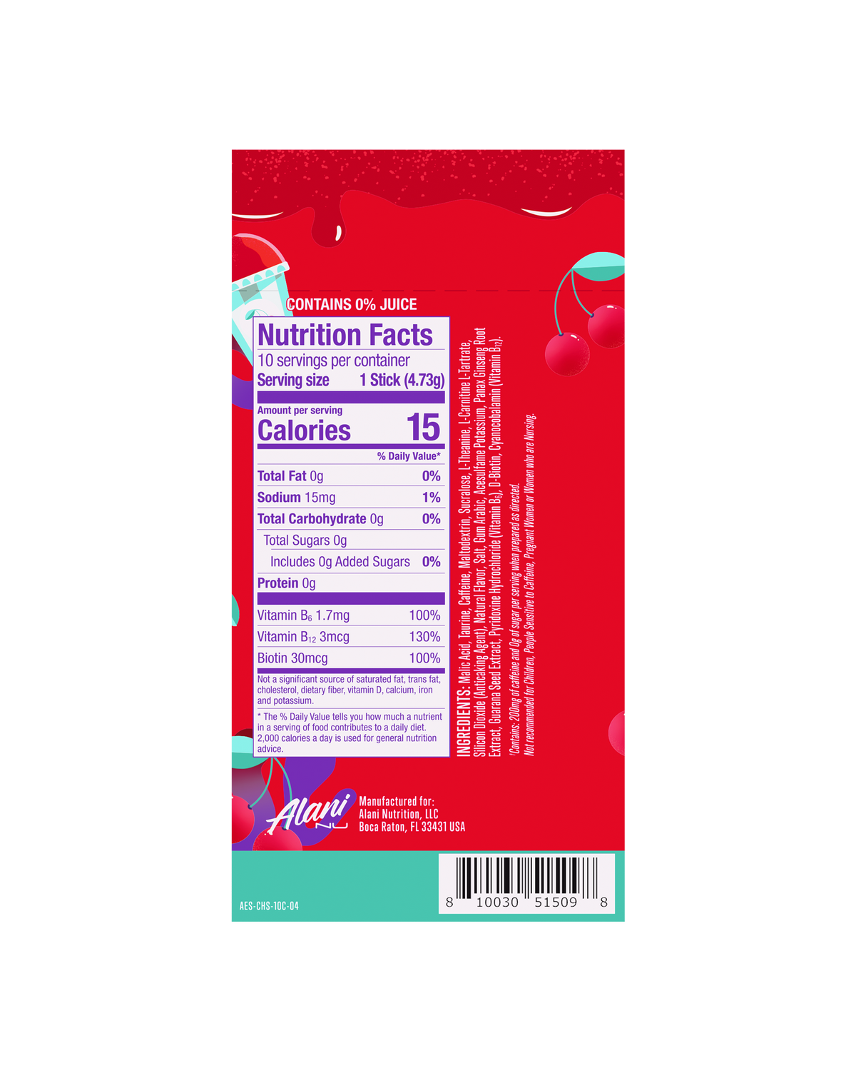 Alani Nu Energy Sticks - Cherry Slush K2 - image 3