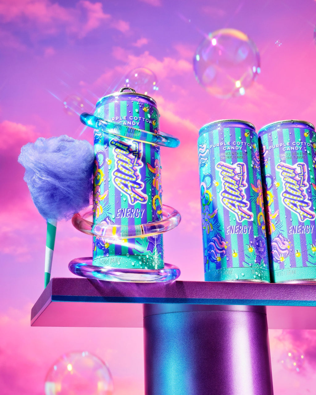 Alani Nu Energy Drink - Purple Cotton Candy F7 - image 5
