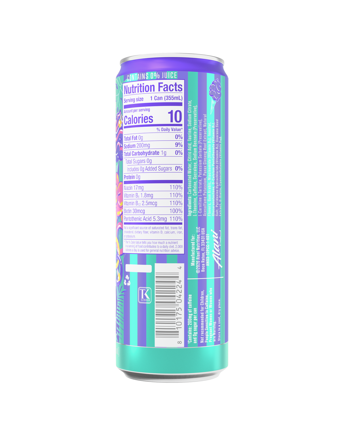 Alani Nu Energy Drink - Purple Cotton Candy F7 - image 3