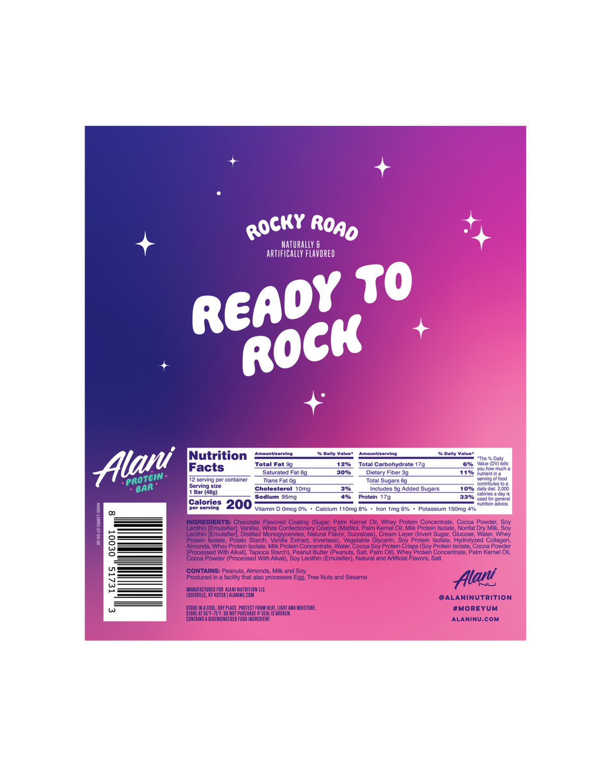 Alani Nu Protein Bar - Rocky Road C8 - image 3